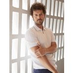 Dufy Beyaz Erkek Slim Fit Fitilli Fermuarlı Polo Yaka Kazak - 104606