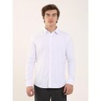 Dufy Beyaz Erkek Slim Fit Klasik Yaka Uzun Kol Gömlek - 44