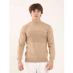 Dufy Camel Erkek Regular Fit Desenli Dik Yaka Kazak - 90639