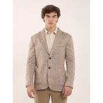 Dufy Camel Erkek Slim Fit Desenli Casual Mono Yaka Ceket - 46
