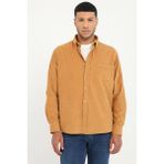 Dufy Camel Fitilli Kadife Regular Fit Erkek Gömlek - 40
