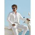 Dufy Ekru Erkek Slim Fit Düz Mono Yaka Casual Ceket - 52