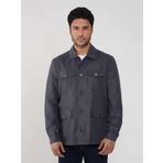 Dufy Gri Erkek Regular Fit Düz Klasik Yaka Süet Mont - 105399