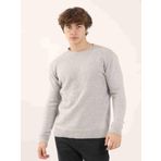 Dufy Gri Erkek Slim Fit Baklava Desenli O Yaka Kazak - 97369