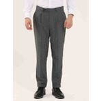 Dufy Gri Erkek Slim Fit Melanj Desenli Klasik Pantolon - 97669