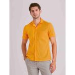 Dufy Hardal Erkek Slim Fit Düz Küba Yaka Kısa Kol Gömlek - 58164 - 40