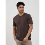 Dufy Kahverengi Erkek Slim Fit Düz O Yaka T-shirt - 105664 - 3XL
