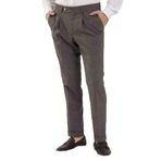 Dufy Kahverengi Erkek Slim Fit Melanj Desenli Klasik Pantolon - 97655