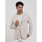 Dufy Krem Erkek Slim Fit Düz Mono Yaka Casual Ceket - 50