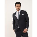 Dufy Lacivert Erkek Regular Fit Düz Mono Yaka Takım Elbise - 106896 - 58