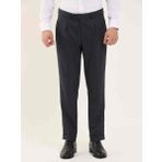 Dufy Lacivert Erkek Slim Fit Balıksırtı Desenli Klasik Pantolon - 97704