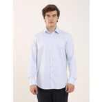 Dufy Mavi Erkek Regular Fit Klasik Yaka Uzun Kol Gömlek - 103144