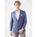 Dufy Mavi Erkek Slım Fit Mono Yaka Ceket - 58