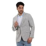 Dufy Saks Erkek Slim Fit Pitikare Desenli Sivri Yaka Casual Ceket - 104437