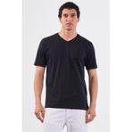 Dufy Siyah Düz Erkek T-Shirt - Slim Fit
