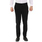 Dufy Siyah Erkek Slim Fit Çizgili Klasik Pantolon - 97676