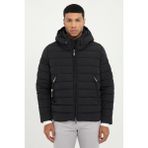 Dufy Siyah Kapitone Slim Fit Erkek Mont - 50