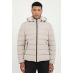 Dufy Taş Slim Fit Şişme Kapüşonlu Erkek Mont