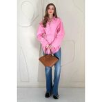 Düğme Detaylı Poplin Gömlek - Pembe