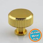 Düğme Metal Kulp Gold Altın Çizgili Çekmece Mobilya Mutfak Dolabı Dolap Kulpu Kulbu Kulpları