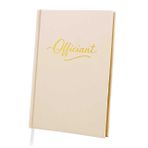 Düğün Görevlisi Kitabı, Ciltli Defter Günlüğü, Minimalist Kanvas Keten Baskılı Görevli Hediye Papaz Düğün Töreni Vaaz Bakanı Hediyesi, 96 Sayfa, 100 gsm Boş Kağıt, 13,25 x 21,0 cm, Bej