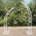 Düğün ve Parti Dekorasyonu için Metal Arch Backdrop Çerçeve Seti 1.5M ve 1.8M Kavisli Üst Kemer Standı Balonlar Çiçekler ve Fotoğraf Arka Planında Beyaz Renk