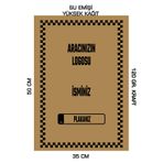 duha trend 35x50 120 Gr. Kraft Kağıt Kişiye Özel Oto Paspası 100 Adet