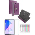Duhalıne HUAWEI MatePad 11.5" Uyumlu Standlı Tablet Kılıfı + Kırılmaz Ekran Koruyucu+ Dokunmatik Kalem - Mor