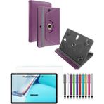Duhalıne Huawei MatePad 11 Uyumlu Standlı Tablet Kılıfı + Kırılmaz Ekran Koruyucu+ Dokunmatik Kalem - Huawei MatePad 11 (2023) - Mor