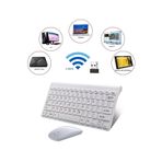 Duhalıne Kablosuz Taşınabilir Klavye ve Mouse Set 2.4ghz Android Telefon / Tablet / Pc/ Tv Box Uyumlu - Beyaz