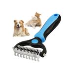 DUHALINE Kedi Köpek Tarağı Tüy Topak Açıcı Çift Taraflı Metal Dişli Evcil Hayvan Bakım Fırçası Tarağ