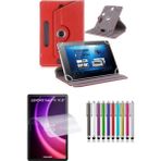 Duhalıne Lenovo Tab P11 11.5" Uyumlu Standlı Tablet Kılıfı + Kırılmaz Ekran Koruyucu+ Dokunmatik Kalem - Kırmızı