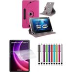 Duhalıne Lenovo Tab P11 11.5" Uyumlu Standlı Tablet Kılıfı + Kırılmaz Ekran Koruyucu+ Dokunmatik Kalem - Pembe