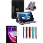 Duhalıne Lenovo Tab P11 11.5" Uyumlu Standlı Tablet Kılıfı + Kırılmaz Ekran Koruyucu+ Dokunmatik Kalem - Siyah