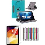 Duhalıne Redmi Pad SE 11" Uyumlu Standlı Tablet Kılıfı + Kırılmaz Ekran Koruyucu+ Dokunmatik Kalem - Turkuaz