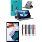 Duhalıne Redmi Pad Uyumlu Standlı Tablet Kılıfı + Kırılmaz Ekran Koruyucu+ Dokunmatik Kalem - Xiaomi Redmi Pad - Turkuaz