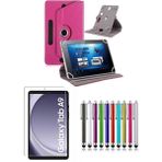 Duhaline Samsung Galaxy Tab A9 SM-X110 8.7" Standlı Tablet Kılıfı + Kırılmaz Ekran Koruyucu+ Dokunmatik Kalem - Pembe