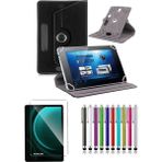 Duhalıne Samsung Galaxy Tab S9 FE SM-X510 10.9" Uyumlu Standlı Tablet Kılıfı + Kırılmaz Ekran Koruyucu+ Dokunmatik Kalem - Siyah