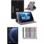 Duhalıne Samsung Galaxy Tab S9 Uyumlu Standlı Tablet Kılıfı + Kırılmaz Ekran Koruyucu+ Dokunmatik Kalem - Siyah