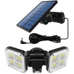 Duhaline Solar LED Hareket Sensörlü Bahçe Aydınlatması Su Geçirmez 120 Ledli Güneş Enerjili Lamba - Siyah - Beyaz