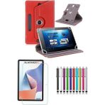 Duhalıne TCL NXTPAPER 11 Uyumlu Standlı Tablet Kılıfı + Kırılmaz Ekran Koruyucu+ Dokunmatik Kalem - Kırmızı