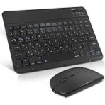 Duhaline Vestel V Tab Z1 10.1" Tablet Uyumlu Mini Slim Şarjlı Bluetooth Klavye ve Mouse Seti