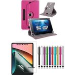 Duhalıne Xiaomi Pad 5 Uyumlu Standlı Tablet Kılıfı + Kırılmaz Ekran Koruyucu+ Dokunmatik Kalem - Pembe