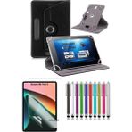 Duhalıne Xiaomi Pad 5 Uyumlu Standlı Tablet Kılıfı + Kırılmaz Ekran Koruyucu+ Dokunmatik Kalem - Siyah