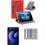 Duhalıne Xiaomi Pad 6 Uyumlu Standlı Tablet Kılıfı + Kırılmaz Ekran Koruyucu+ Dokunmatik Kalem - Kırmızı