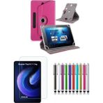 Duhalıne Xiaomi Pad 6 Uyumlu Standlı Tablet Kılıfı + Kırılmaz Ekran Koruyucu+ Dokunmatik Kalem - Pembe