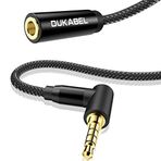 DuKabel Aux Uzatma 90 derece 4 pinli TRRS jakı araç ses sistemi, TV, soundbar, hoparlörler, cep telefonu, kulaklıklarla uyumlu açılı fişli kulaklık uzatma kablosu - Top Series 1.2m