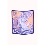 dukart Kadın Pamuklu Fular Bandana Eşarp Pegasus Desenli 60x60 cm