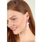 Duke Nickle RDPK5179 Pembe Püskül Küpe