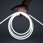 Dükkan 12V Trafolu Neon LED Işık | Tak-Çalıştır Trafolu Neon Şerit LED Esnek Silikonlu Aydınlatma LED Hortum (5 Metre, Beyaz)